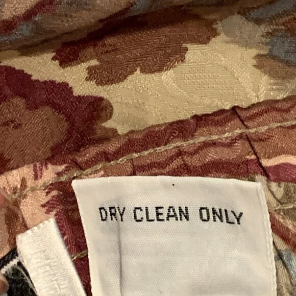 Evan Picone Petites Midi Skirt French Country Floral Tapestry Pockets 12P #208K - Picture 7 of 7